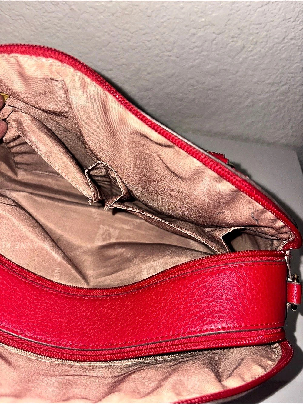 Anne Klein New Recruits Dome Satchel Bag Red - Picture 5 of 7